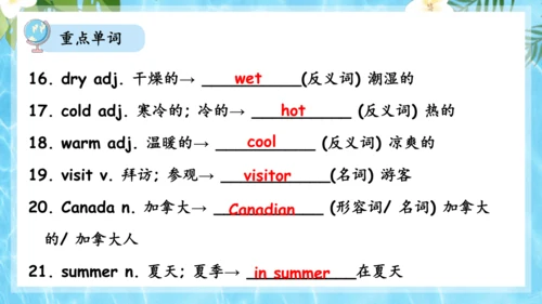 Unit 7 It's raining单元复习课件（词组+句型+知识点+语法+写作指导+易错考点）