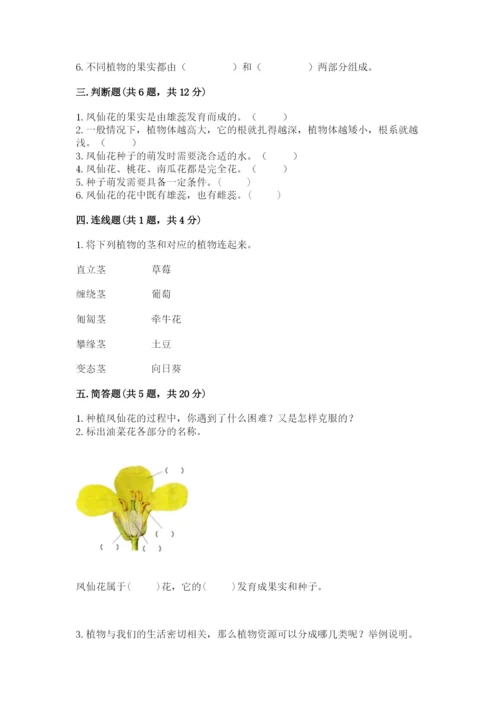 科学四年级下册第一单元《植物的生长变化》测试卷【易错题】.docx