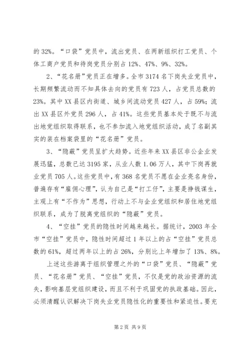 对下岗失业党员教育管理的调查与思考 (4).docx