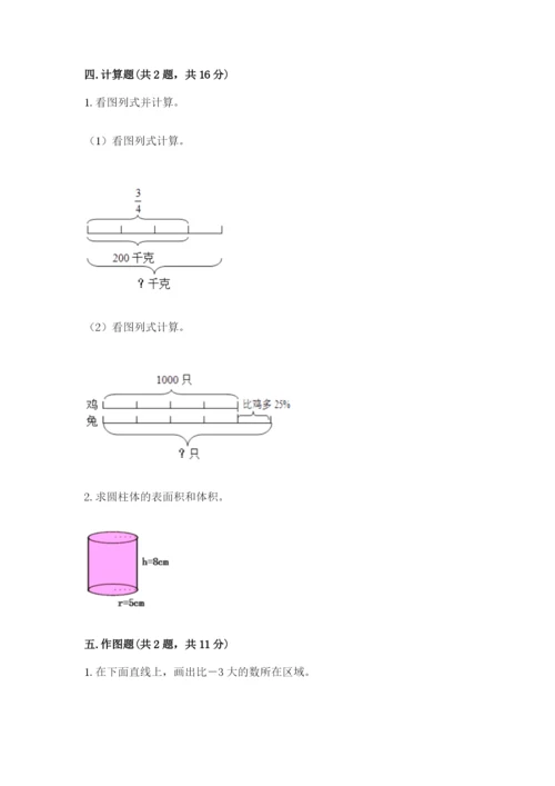 小学数学六年级下册小升初真题模拟测试卷含答案【综合题】.docx