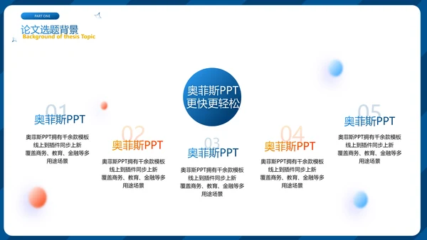 蓝色商务风毕业答辩PPT套装