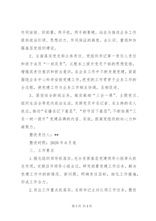 最新精编之党支部书记抓基层党建工作述职评议考核问题整改方案.docx