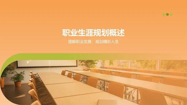 橙色商务风大学生职业生涯规划PPT模板