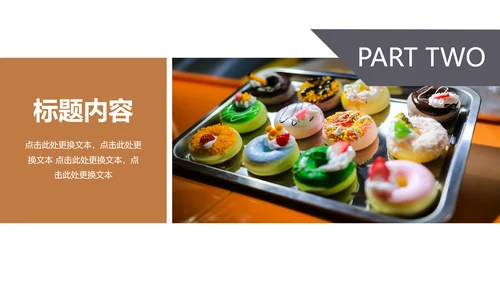 餐饮美食甜点咖啡休闲下午茶动态PPT模板