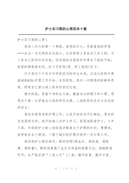 护士实习期的心得范本十篇.docx