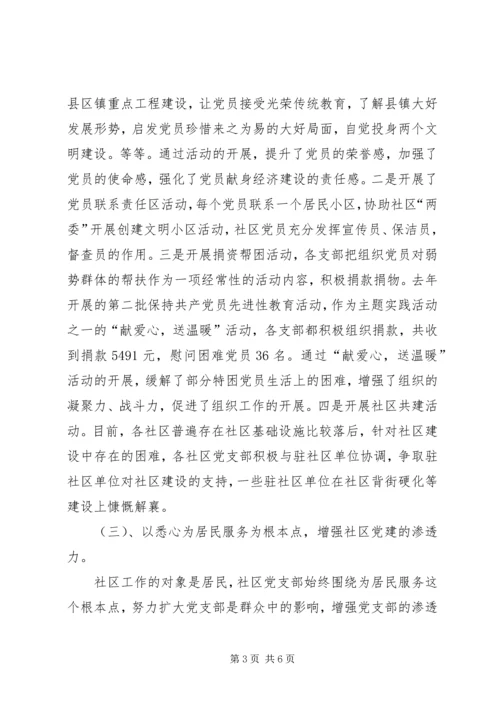 社区党建工作情况汇报 (6).docx
