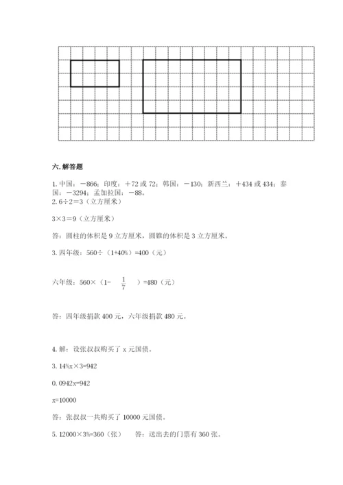 麒麟区六年级下册数学期末测试卷及精品答案.docx