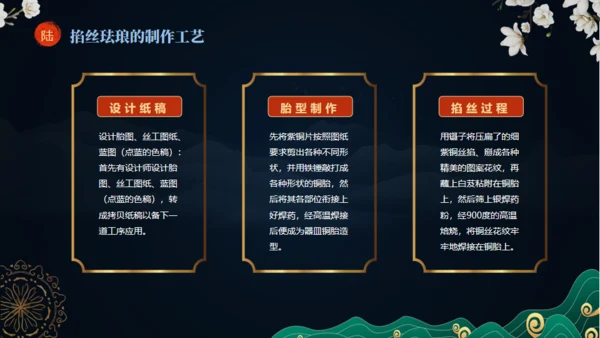 非遗文化掐丝珐琅景泰蓝通用PPT模板