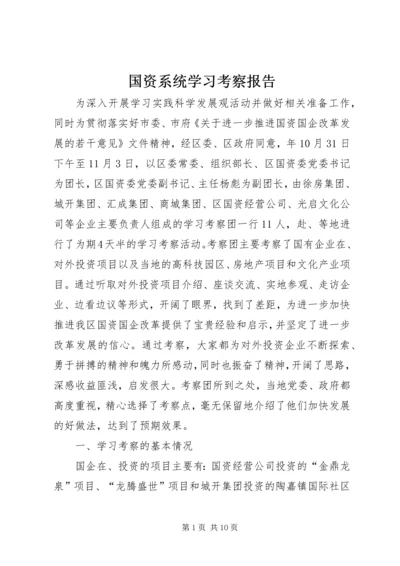 国资系统学习考察报告.docx