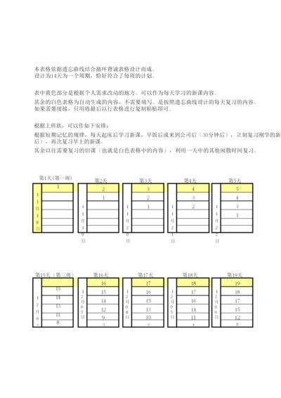 艾宾浩斯_背诵循环表格.docx