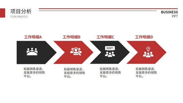 红色简约季度总结汇报通用PPT模板