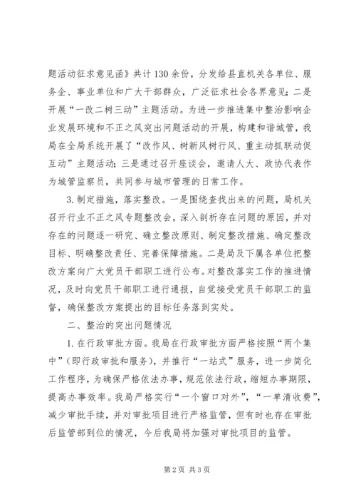 企业发展环境和不正之风整治工作总结.docx