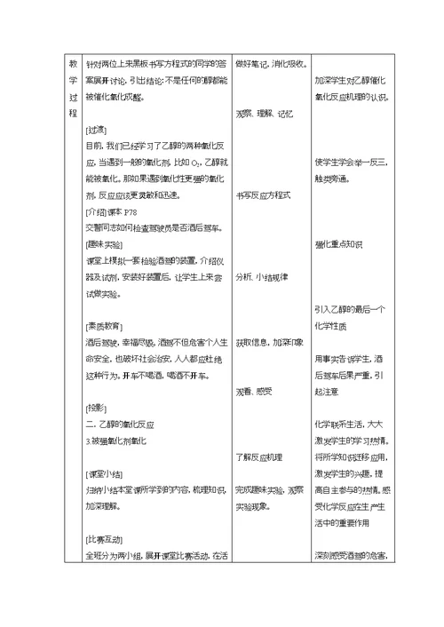 乙醇教学设计