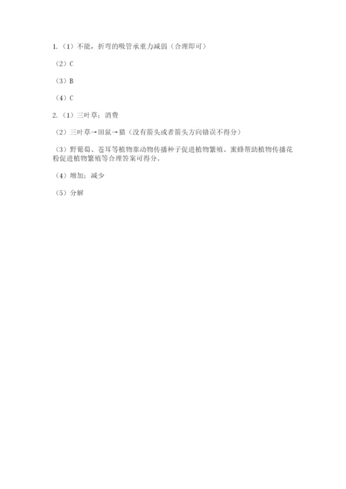 教科版科学六年级下册期末测试卷附答案【培优b卷】.docx