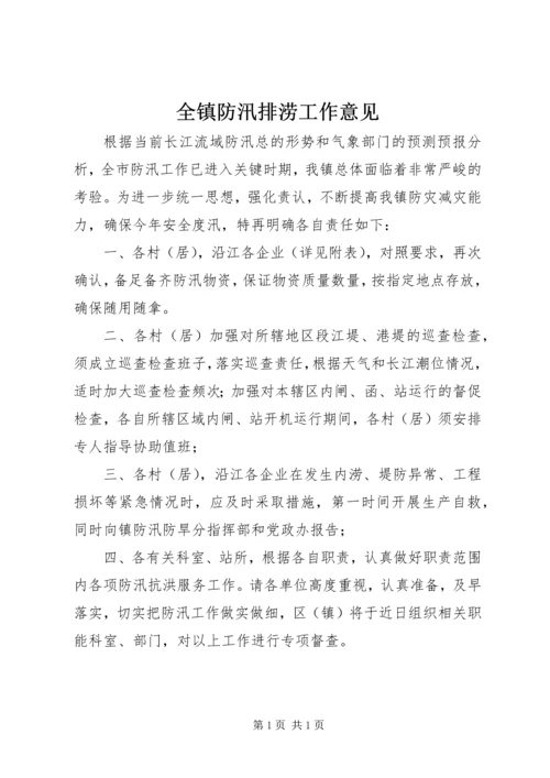 全镇防汛排涝工作意见.docx