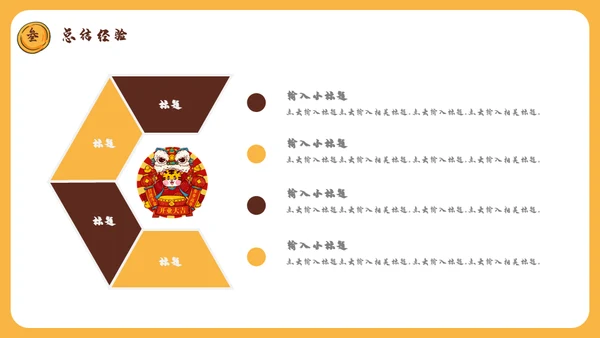 国潮风虎年规划全年工作总结通用PPT模板