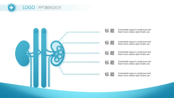蓝色医疗医药公司工作总结PPT