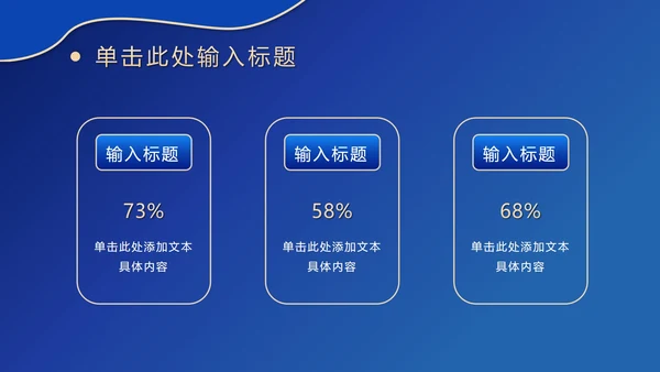 蓝色波浪奢华PPT模板