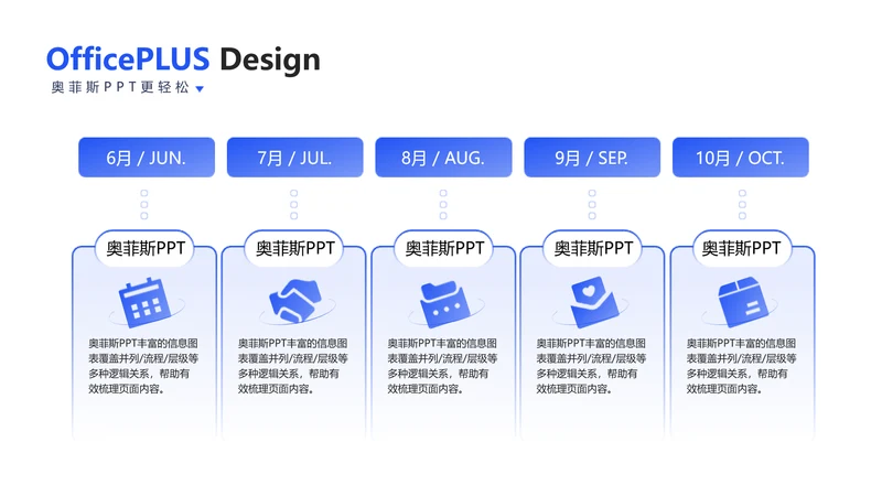 简约风并列关系5项PPT图文页