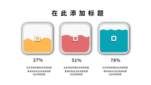 小清新橙色商务汇报PPT模板