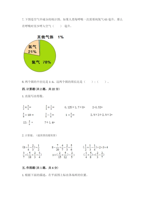 人教版六年级上册数学期末测试卷及完整答案【全优】.docx