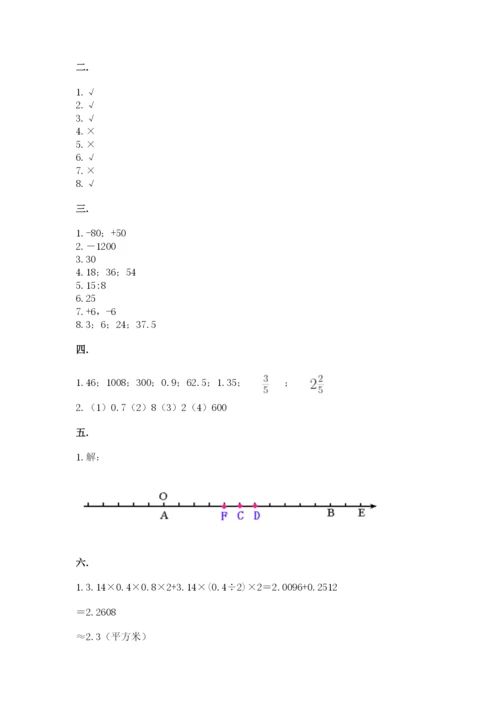浙江省宁波市小升初数学试卷附参考答案（培优b卷）.docx