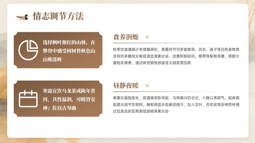 棕色系中国风寒露节气知识PPT模板