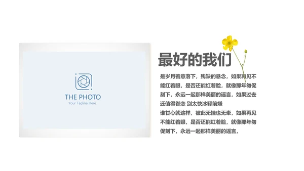 致青春毕业纪念册时光记忆动态PPT模板