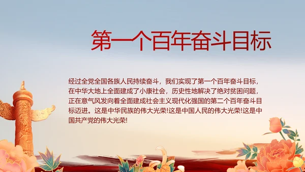 深刻理解党百年奋斗的历史意义PPT动态模板