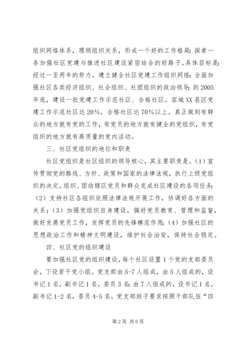 社区党的建设工作意见.docx