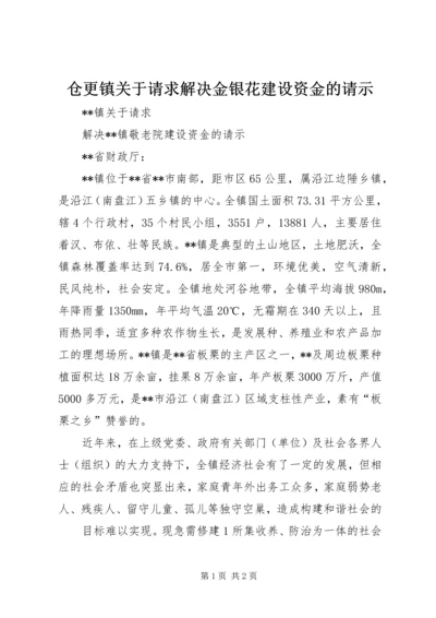 仓更镇关于请求解决金银花建设资金的请示精编.docx