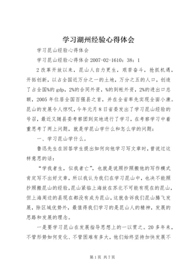 学习湖州经验心得体会 (3).docx