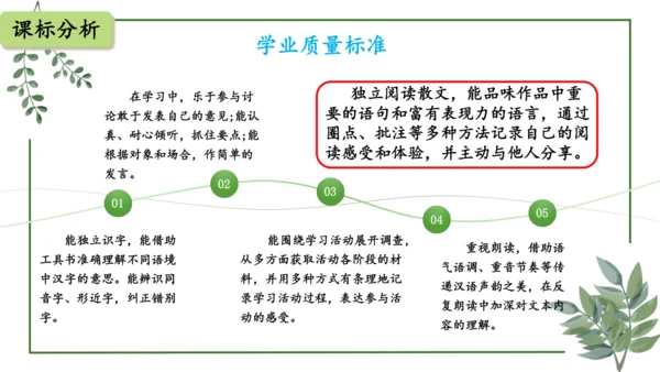 部编版语文五上第一单元 大单元教学设计--与自然对话，记录镜头下的心爱之物 说课课件