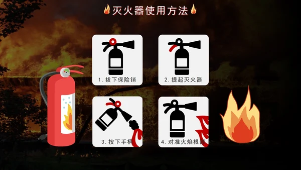 红色实景消防安全及应急演练教育PPT模板