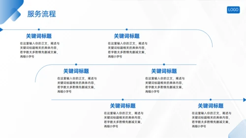 蓝色简约几何风企业介绍通用PPT模板