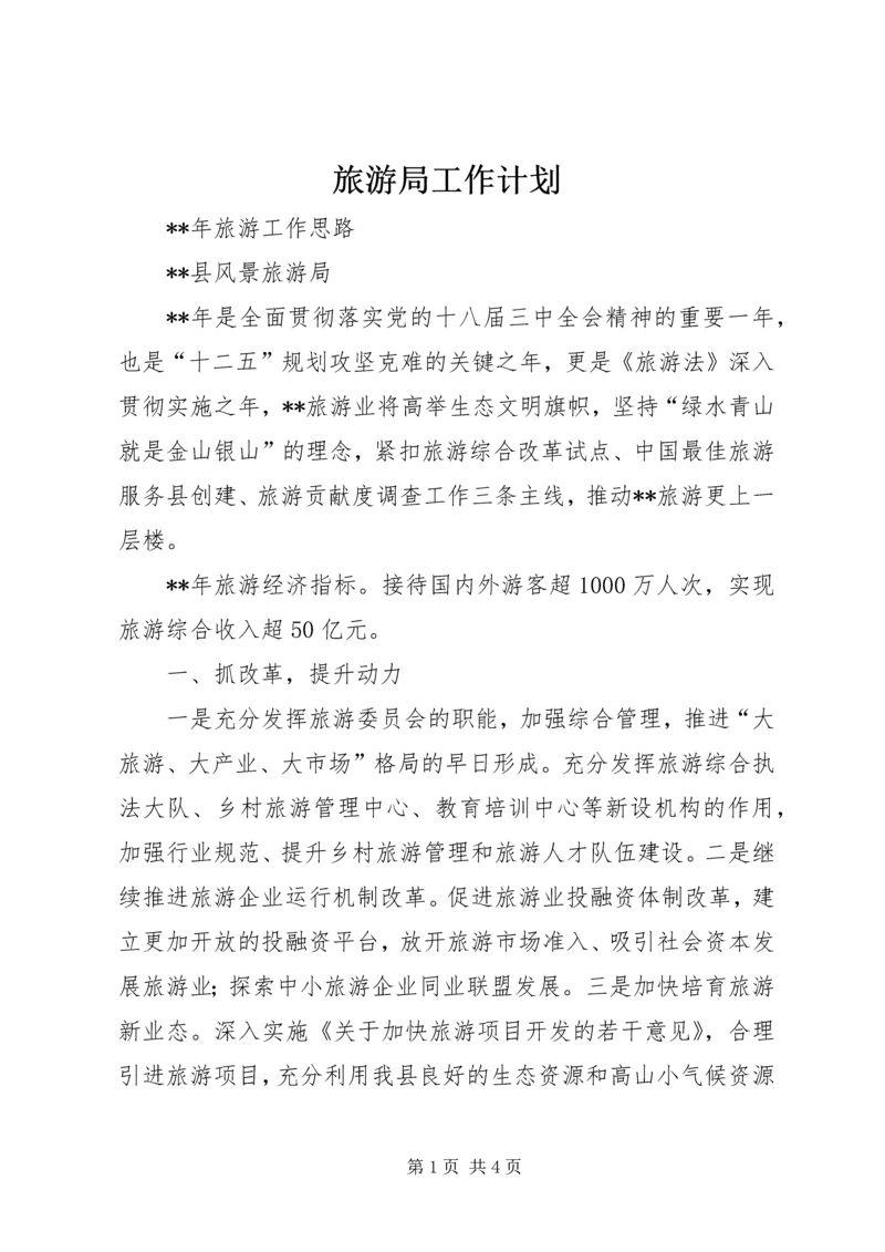 旅游局工作计划 (9).docx