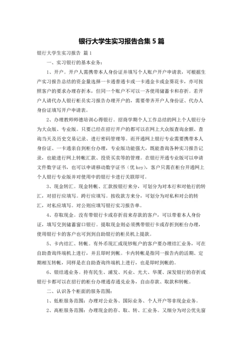 银行大学生实习报告合集5篇.docx