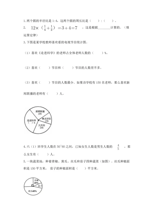 人教版六年级上册数学期末测试卷（a卷）word版.docx