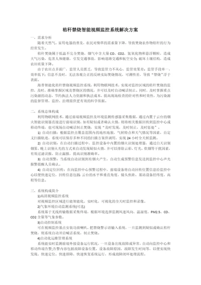 秸秆禁烧智能视频监控系统解决方案.docx