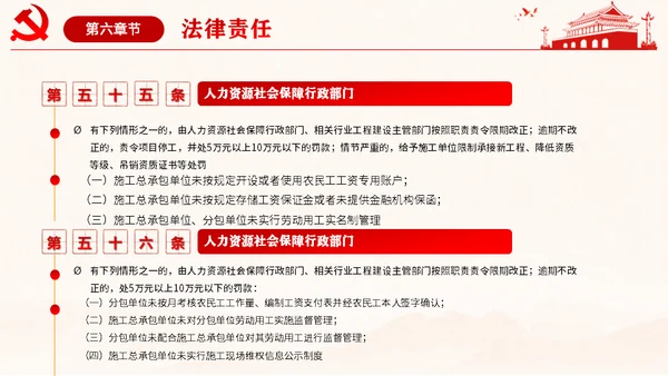 保障农民工工资通用PPT课件模板