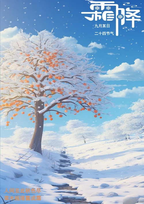 草木摇落露成霜霜降海报