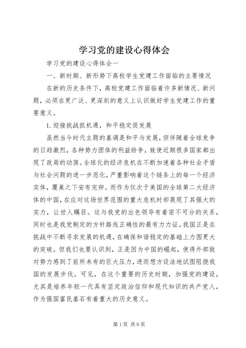 学习党的建设心得体会.docx