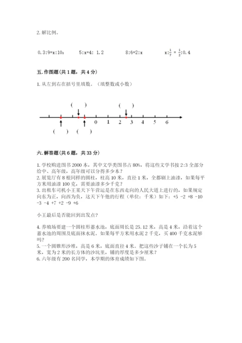 冀教版六年级下册数学 期末检测卷附答案【实用】.docx