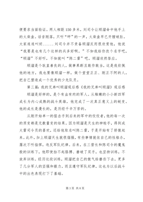观《我的兄弟叫顺溜》有感.docx