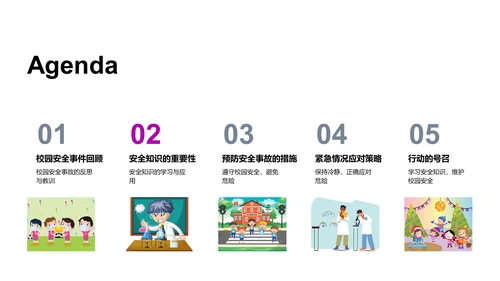 校园安全知识讲座PPT模板
