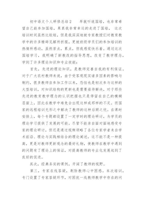 初中语文个人研修总结.docx