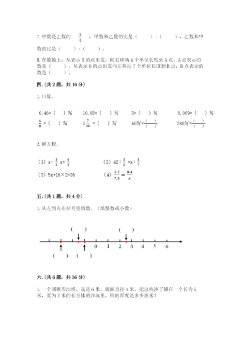 苏教版小升初数学模拟试卷含答案（夺分金卷）.docx