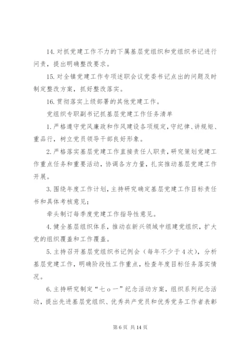 某年党支部党建工作责任清单.docx