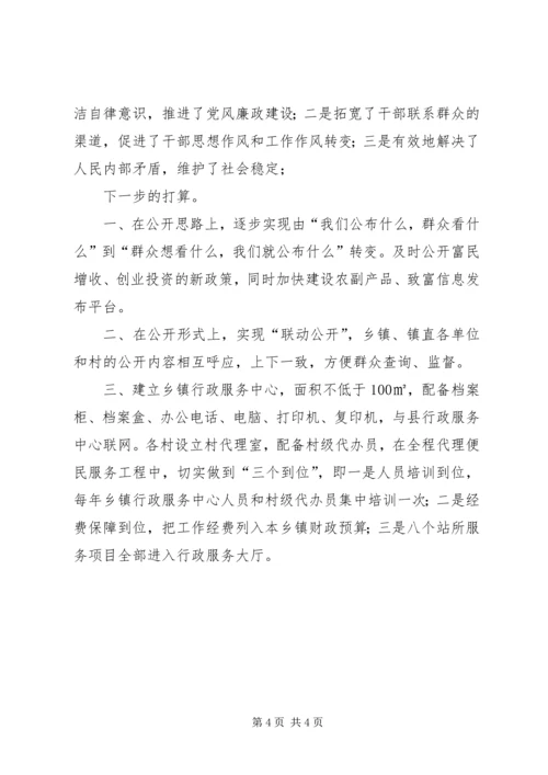 乡镇政务公开工作汇报.docx