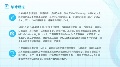 简约蓝色流线方格精神分裂症病例讨论医学培训PPT课件